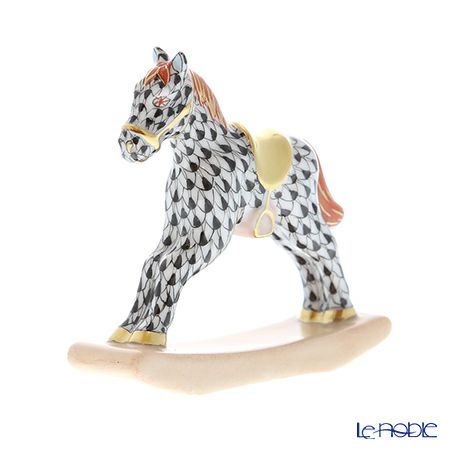 ヘレンド人形 05232-0-00 VHN ロッキングホース 7cm ブラック