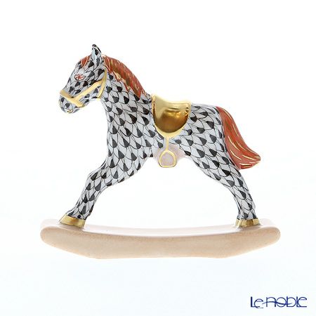 ヘレンド人形 05232-0-00 VHN ロッキングホース 7cm ブラック