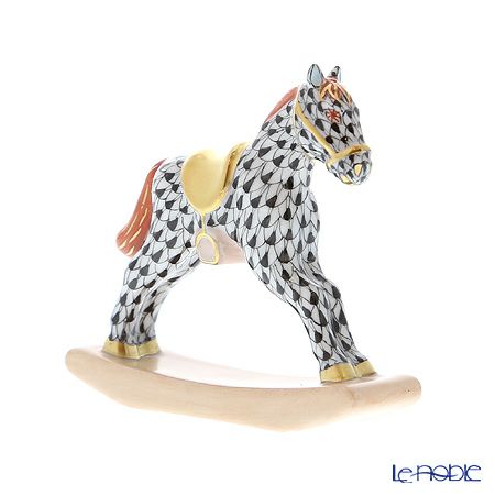 ヘレンド人形 05232-0-00 VHN ロッキングホース 7cm ブラック