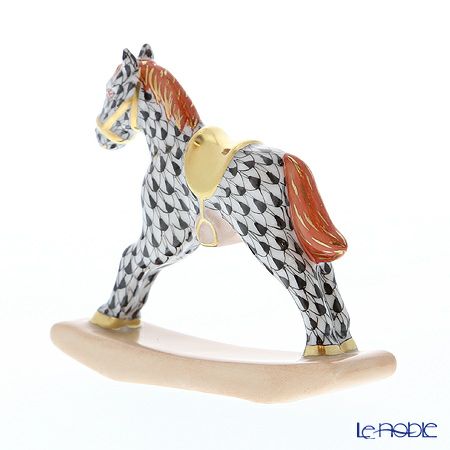 ヘレンド人形 05232-0-00 VHN ロッキングホース 7cm ブラック