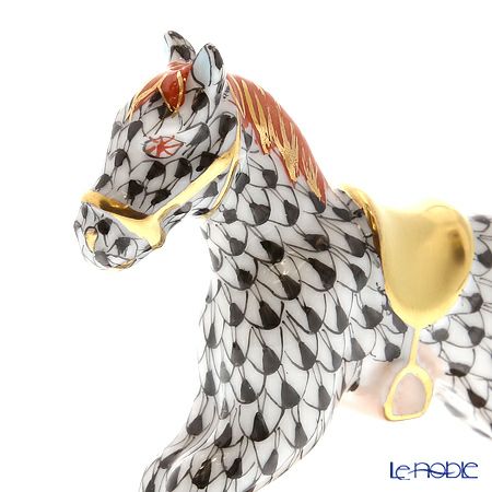 ヘレンド人形 05232-0-00 VHN ロッキングホース 7cm ブラック