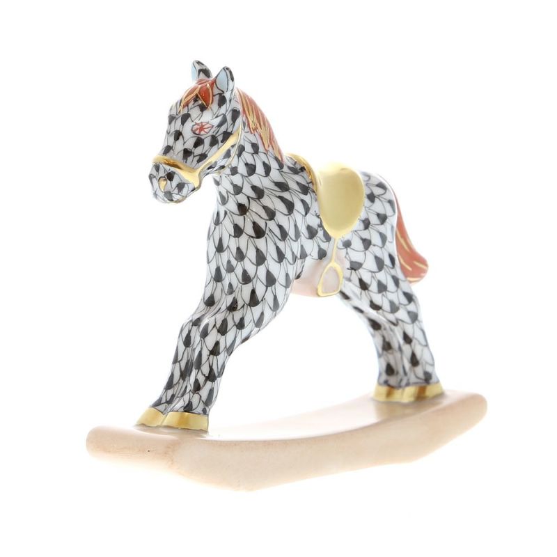 ヘレンド人形 05232-0-00 VHN ロッキングホース 7cm ブラック