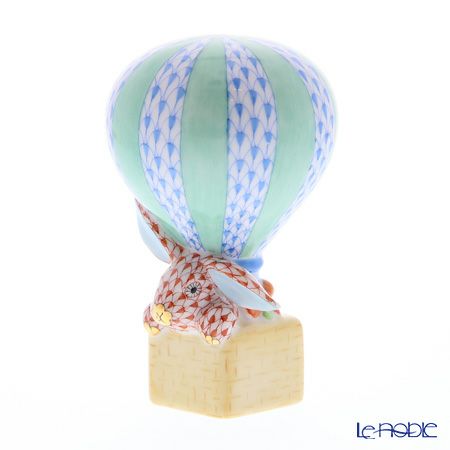 ヘレンド人形 05241-0-00 VHB+VH ウサギと熱気球 9cm