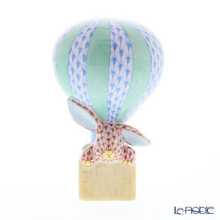 ヘレンド人形 05241-0-00 VHB+VH ウサギと熱気球 9cm