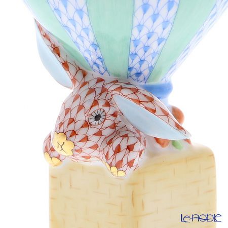 ヘレンド人形 05241-0-00 VHB+VH ウサギと熱気球 9cm