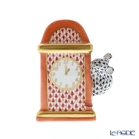 ヘレンド人形 05387-0-00 VH-VHNM ネズミと時計 7.5cm