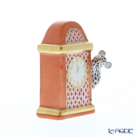 ヘレンド人形 05387-0-00 VH-VHNM ネズミと時計 7.5cm