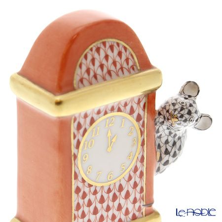 ヘレンド人形 05387-0-00 VH-VHNM ネズミと時計 7.5cm