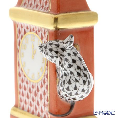 ヘレンド人形 05387-0-00 VH-VHNM ネズミと時計 7.5cm