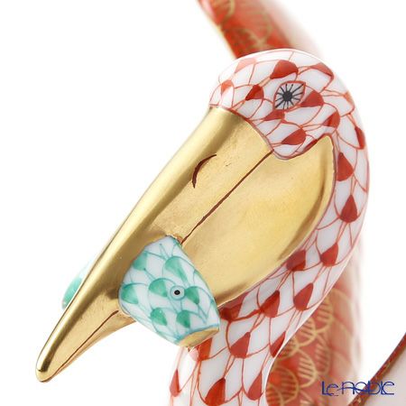 ヘレンド人形 05462-0-00 VHM+VHVM 魚とペリカン 9.5cm