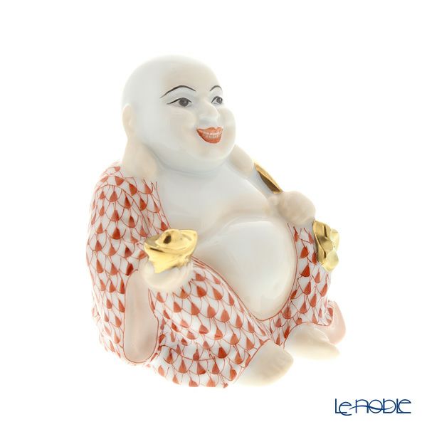 ヘレンド人形 VH 05466-0-00 スマイリングブッダ レッド 7.5cm