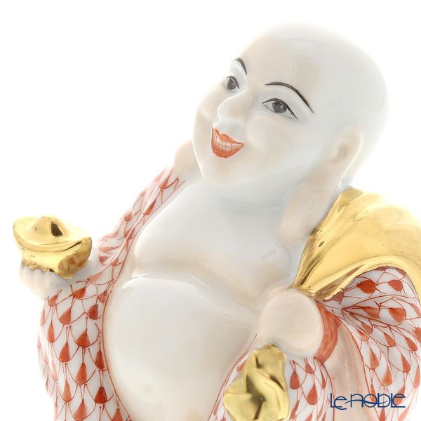 ヘレンド人形 VH 05466-0-00 スマイリングブッダ レッド 7.5cm