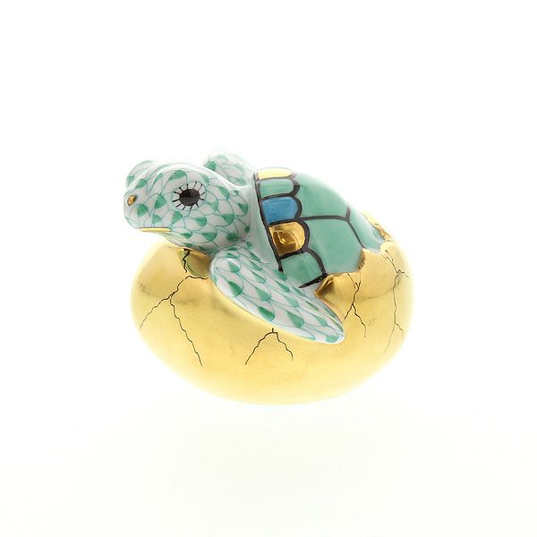 ヘレンド人形 VHV 05494-0-00 カメ グリーン 5cm