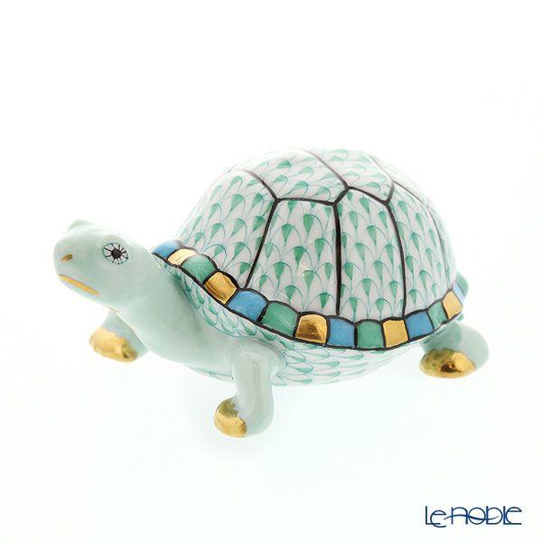 ヘレンド人形 VHV 05508-0-00 カメ グリーン 9.5cm