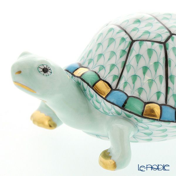 ヘレンド人形 VHV 05508-0-00 カメ グリーン 9.5cm