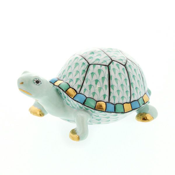 ヘレンド人形 VHV 05508-0-00 カメ グリーン 9.5cm