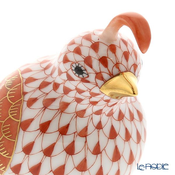 ヘレンド人形 VHM 05519-0-00 トリ（カンムリウズラ） レッド 6cm