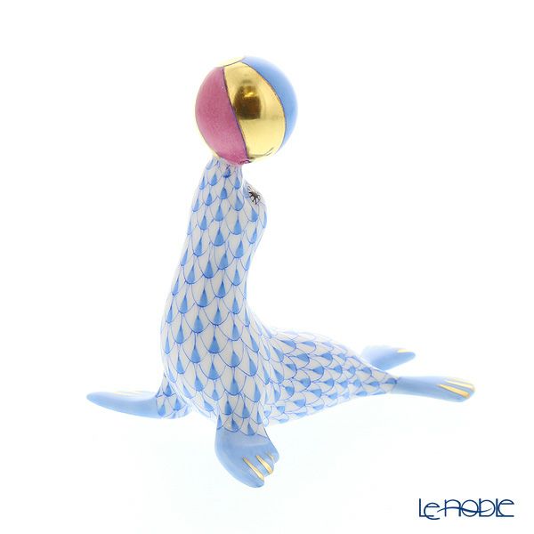 ヘレンド人形 VHBM 05543-0-00 アシカ ブルー 8cm