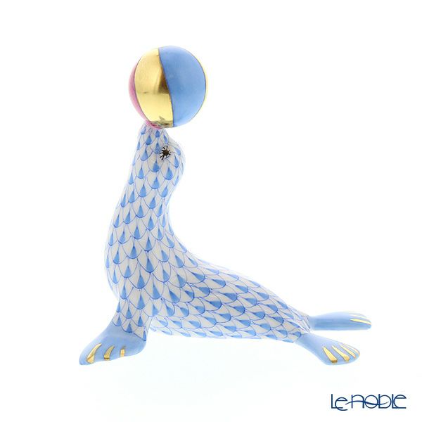 ヘレンド人形 VHBM 05543-0-00 アシカ ブルー 8cm