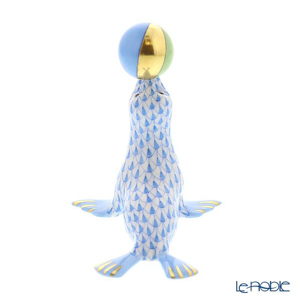 ヘレンド人形 VHBM 05543-0-00 アシカ ブルー 8cm