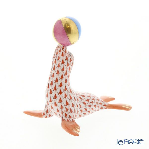 ヘレンド人形 VH 05543-0-00 アシカ レッド 8cm