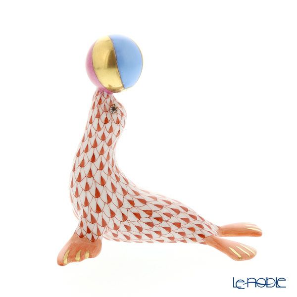 ヘレンド人形 VH 05543-0-00 アシカ レッド 8cm