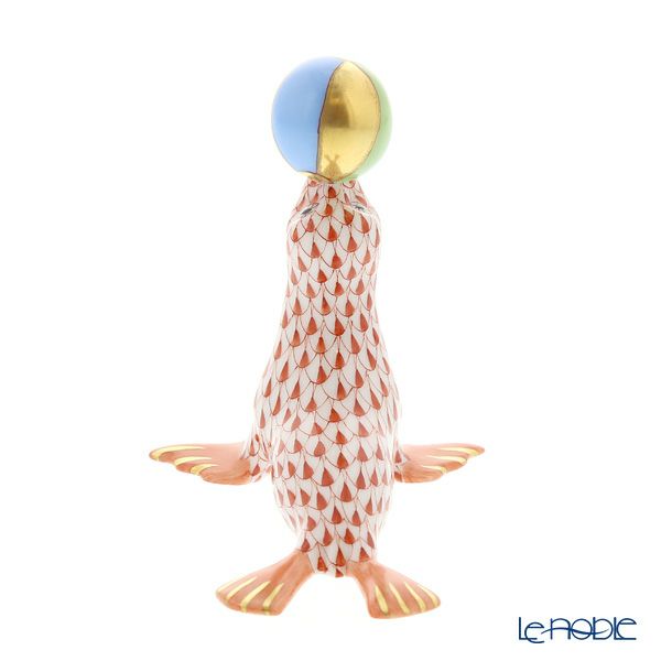 ヘレンド人形 VH 05543-0-00 アシカ レッド 8cm