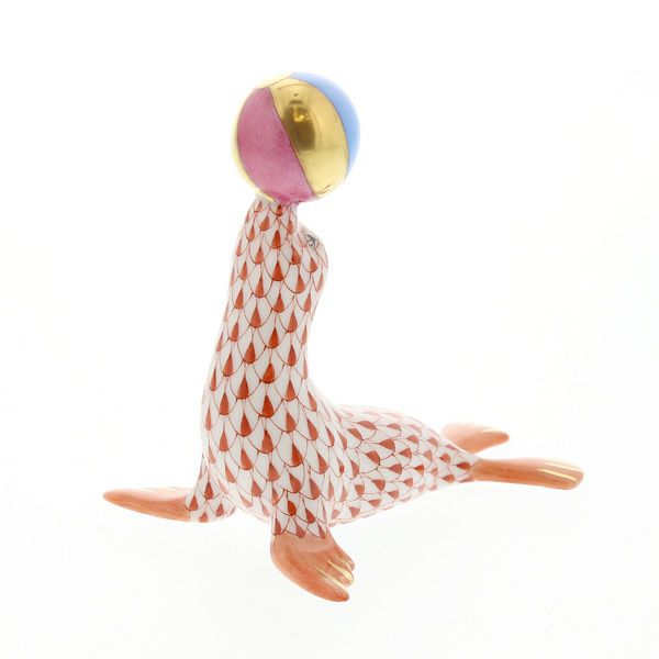 ヘレンド人形 VH 05543-0-00 アシカ レッド 8cm