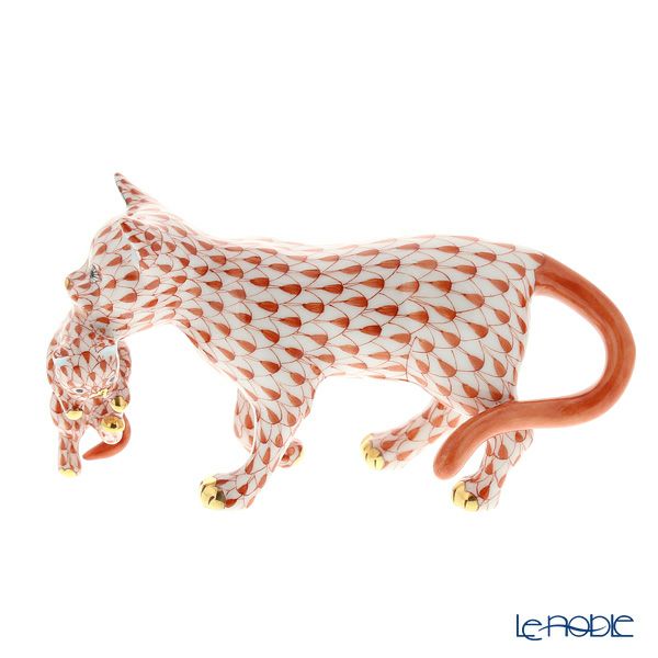 ヘレンド人形 VH 05551-0-00 仔猫を運ぶ猫 レッド6.5cm