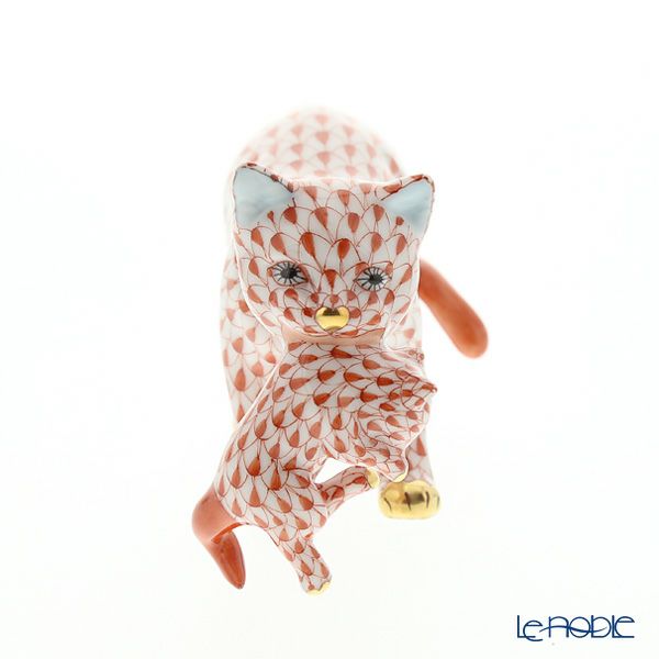 ヘレンド人形 VH 05551-0-00 仔猫を運ぶ猫 レッド6.5cm