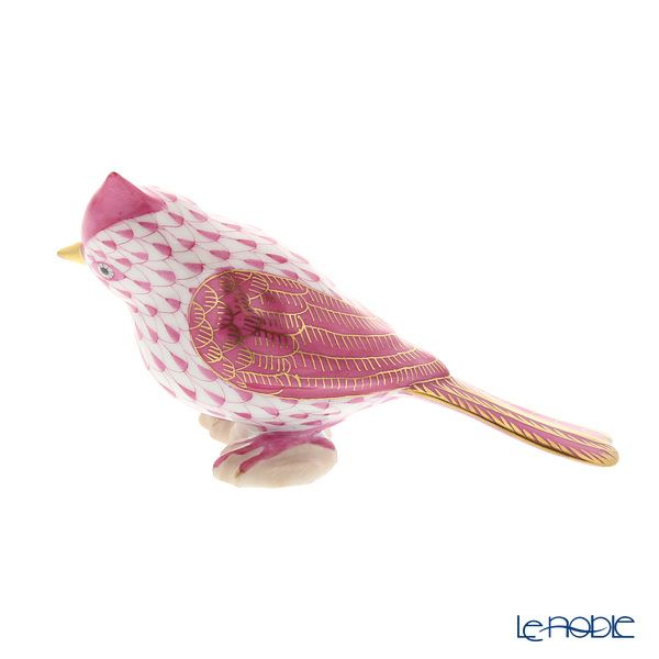 ヘレンド人形 VHPM 05639-0-00 トリ（エボシガラ） ピンク 6cm