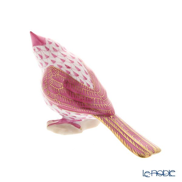 ヘレンド人形 VHPM 05639-0-00 トリ（エボシガラ） ピンク 6cm