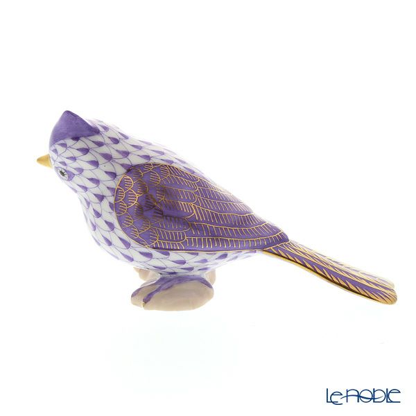 ヘレンド人形 VHLMN 05639-0-00 トリ（エボシガラ） ライラック 6cm