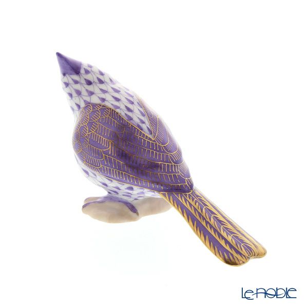 ヘレンド人形 VHLMN 05639-0-00 トリ（エボシガラ） ライラック 6cm