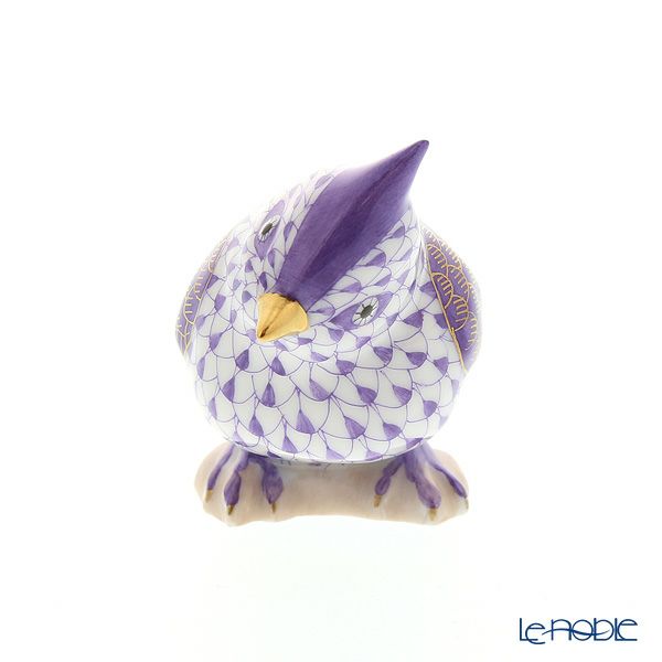 ヘレンド人形 VHLMN 05639-0-00 トリ（エボシガラ） ライラック 6cm