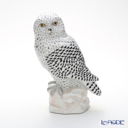 ヘレンド VHSP44 05688-0-00 スノウィーオウル 24cm