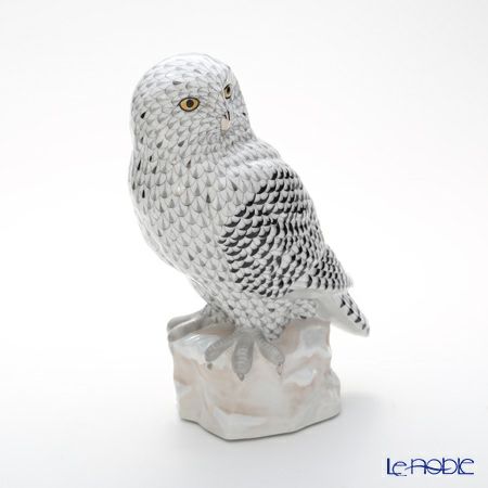 ヘレンド VHSP44 05688-0-00 スノウィーオウル 24cm