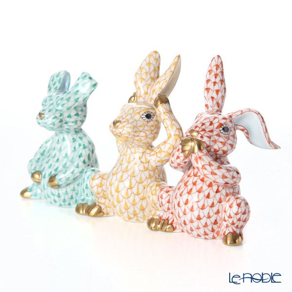 ヘレンド人形 05813-0-00 VHY-16 スリーワイズバニーズ