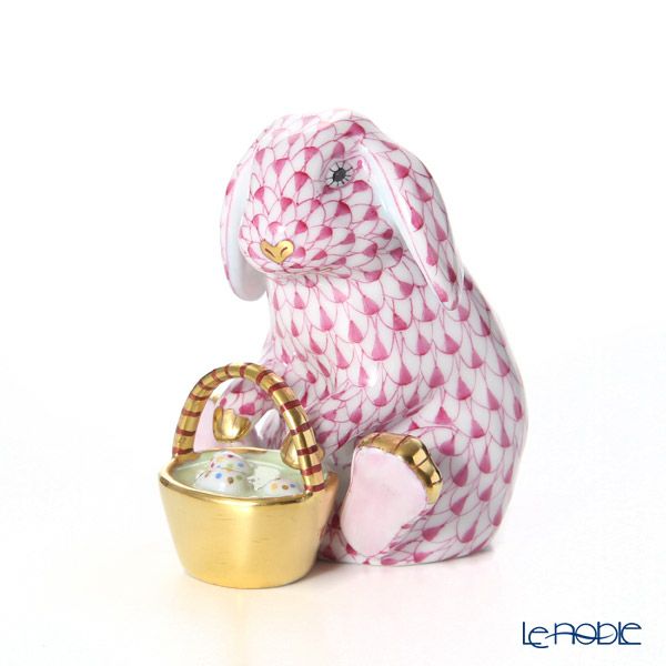 ヘレンド人形 05850-0-00 VHP ウサギ（バスケット）