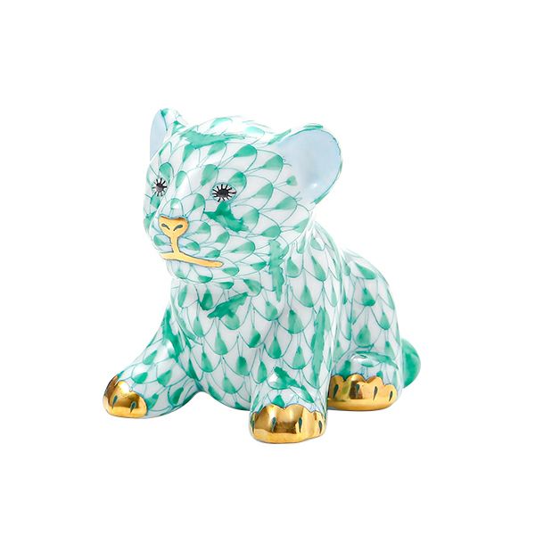 ヘレンド人形 VHV ミニタイガー 4.5cm グリーン 15351-0-00