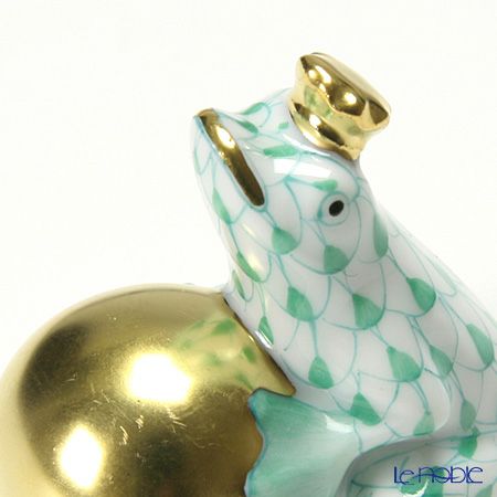 ヘレンド人形 15369-0-00 VHV カエルの王様 4cm グリーン