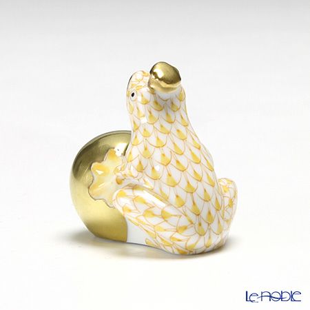 ヘレンド人形 15369-0-00 VHJ カエルの王様 4cm イエロー