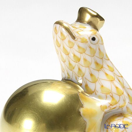 ヘレンド人形 15369-0-00 VHJ カエルの王様 4cm イエロー