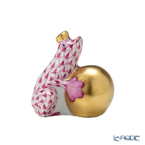 ヘレンド人形 15369-0-00 VHP カエルの王様 4cm ピンク