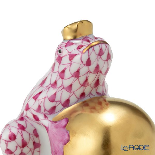 ヘレンド人形 15369-0-00 VHP カエルの王様 4cm ピンク