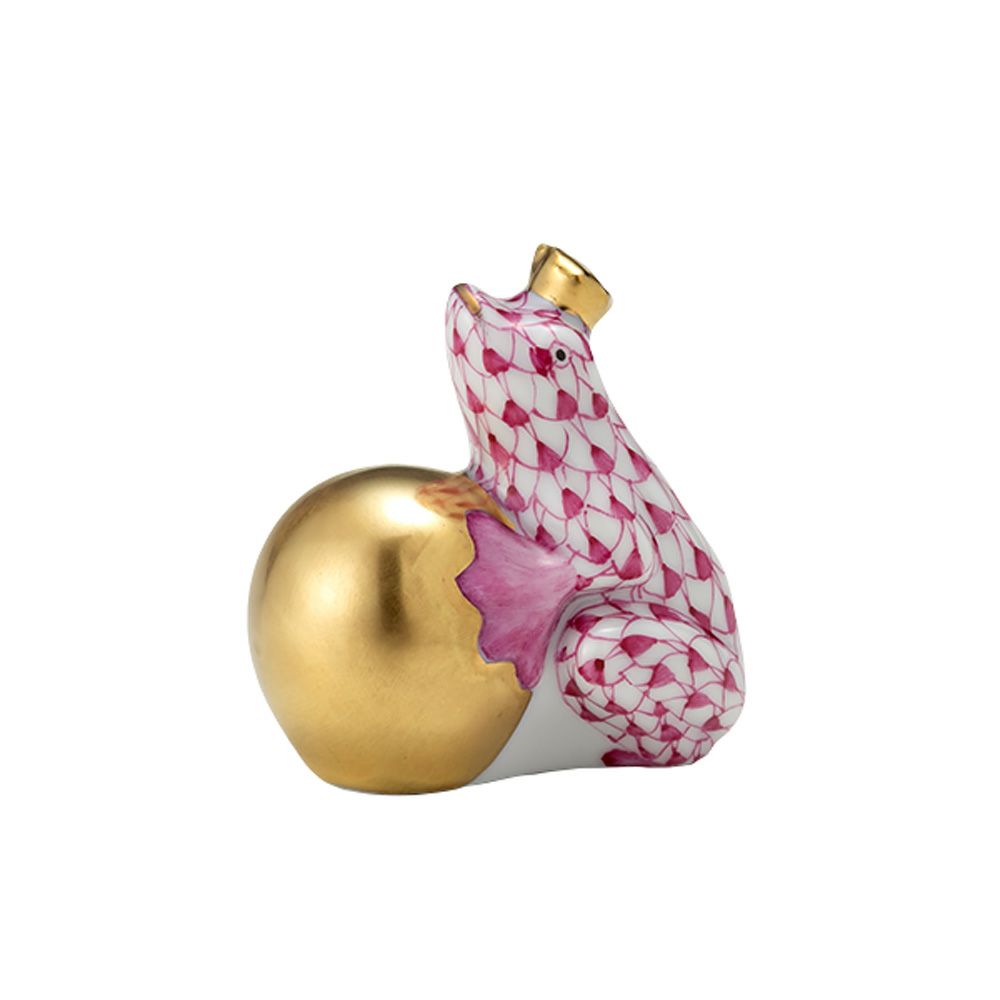 ヘレンド人形 15369-0-00 VHP カエルの王様 4cm ピンク