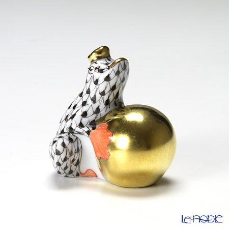 ヘレンド人形 15369-0-00 VHMN カエルの王様 4cm ブラック