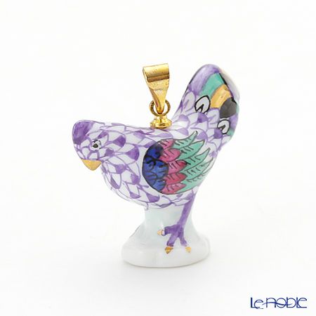 ヘレンド ペンダントトップ VHL 15506-0-47 ニワトリ ライラック 2.6cm