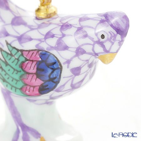 ヘレンド ペンダントトップ VHL 15506-0-47 ニワトリ ライラック 2.6cm