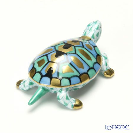 ヘレンド人形 15508-0-00 VHV カメ グリーン